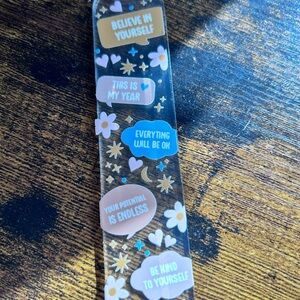 Inspirational Clear Bookmark with Positive Quotes
